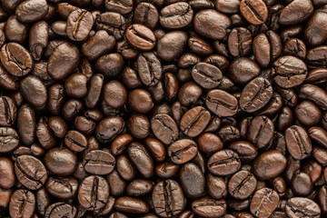 background of brown coffee beans