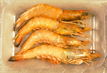 marisco en badejas para su venta