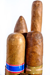 Head of Cuban cigars vertically