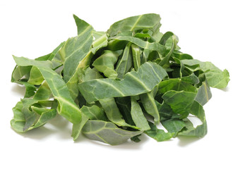 Sliced green vegetables