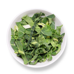 Sliced greens