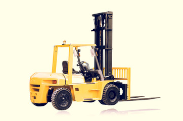 forklift truck isolated on white background