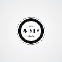 premium quality badge label