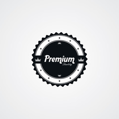 premium quality badge label