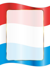 Naklejka premium Frame with the colors of the flag of Luxembourg