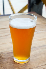 Craft beer in the glass