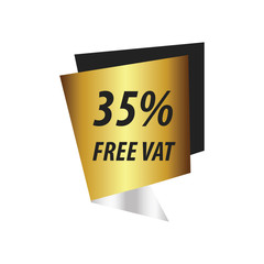 Label Origami Design Gold, silver