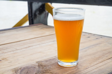 Craft beer in the glass