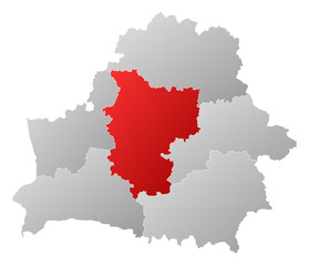 Obraz premium Map - Belarus, Minsk