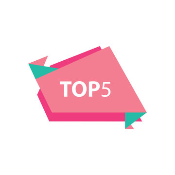 top5 Text in Label pink and green