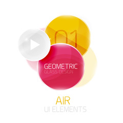 Colorful glass circles composition