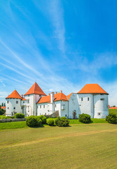 Fototapeta na wymiar Old city castle in Varazdin, Croatia, originally built in the 13th century 
