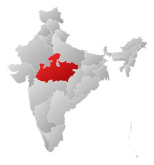 Map - India, Madhya Pradesh