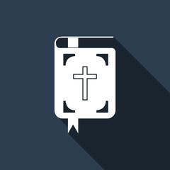 Obraz premium Bible icon with long shadow.