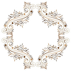 Doodle vector color abstract flower ornament frame