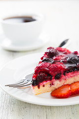 Pie with various berries