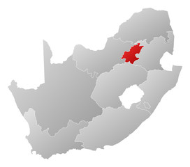 Map - South Africa, Gauteng