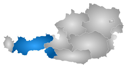 Obraz premium Map - Austria, Tyrol