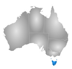 Fototapeta premium Map - Australia, Tasmania
