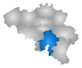 Map - Belgium, Namur