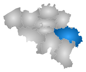 Map - Belgium, Liège