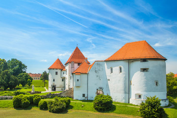 Obraz na płótnie Canvas Old city castle in Varazdin, Croatia, originally built in the 13th century 