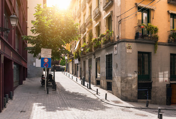 Old street in Madrid. Spain