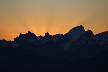 Sunrise over  Mt Titlis