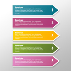 Vector infographic template with arrows for web and print design