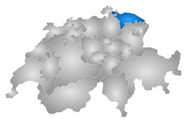 Map - Swizerland, Thurgau