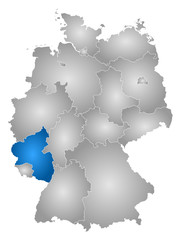 Map - Germany, Rhineland-Palatinate