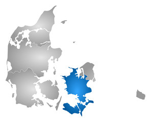 Map - Danmark, Zealand