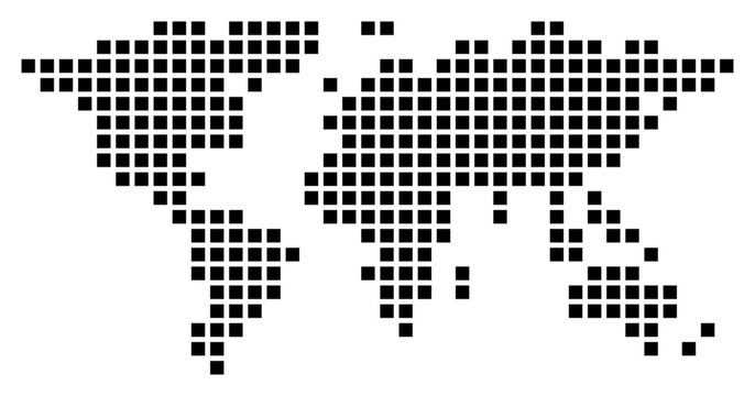 SQUARE WORLD MAP
