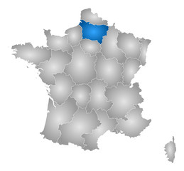 Map - France, Picardy