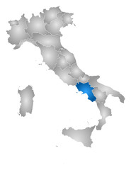 Map - Italy, Campania