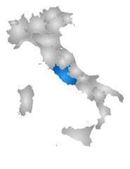 Map - Italy, Lazio