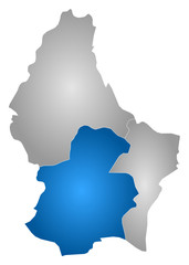 Map - Luxembourg, Luxembourg