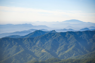 Fototapeta na wymiar Beautiful layers of mountain landscape