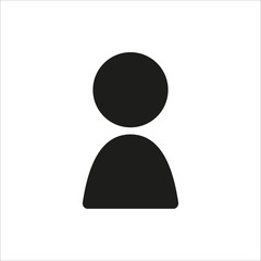 Black Human Icon in simple design