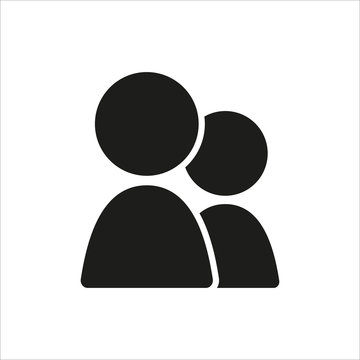 User group icon in simple black design