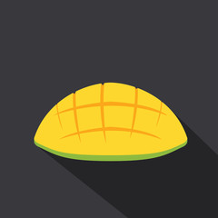 Mango in flat style. Mango vector logo. Mango icon. Isolated