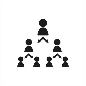 pyramid scheme icon in simple black design