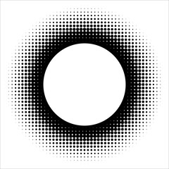 Vector Graphic #Halftone Dot Circle Pattern 