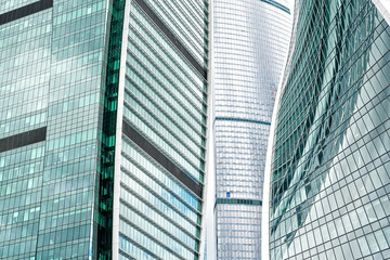 Fototapeta na wymiar modern skyscrapers of steel and glass