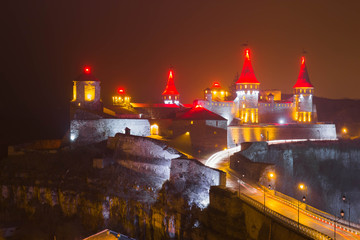 Fototapeta na wymiar Old Castle on Kamenets-Podolskyy