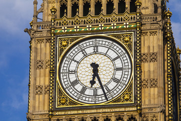 Fototapeta na wymiar Elizabeth Tower Clock Face