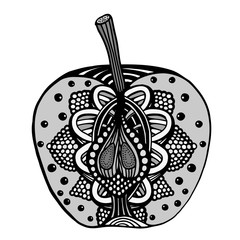 Apple zentangle pattern