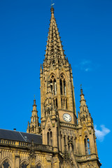 Fototapeta na wymiar Bell tower of Cathedral. San Sebastian