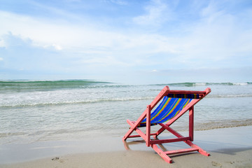 Pink beach chair