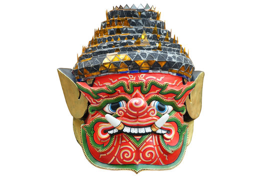 tradition ramayana demon mask.